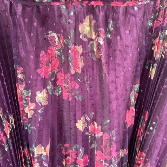 Ieena for Mac Duggal Purple Floral Cap Sleeve A-Line Tulle Dress NEW Size 8 $398 - Picture 7 of 11